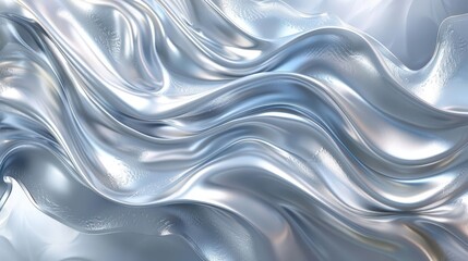 Fototapeta premium A smooth, flowing fabric texture with a metallic sheen, creating a dynamic visual effect.