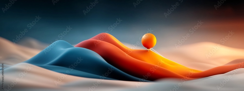 Poster vibrant waves of light interference captured in a sleek minimalist 3d digital the abstract fluid for