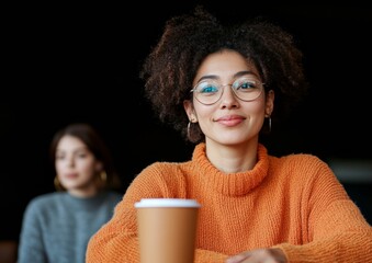 Urban Wellness Workspace Diverse Young Professionals in Natural Light, Engaging with Fitness Apps and Herbal Teas - Health Data Sharing and Modern Lifestyle Community Trends