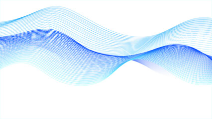 Abstract soft blue wave background. Abstract background with blue wave lines on white. 
