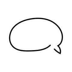 Set of blank white speech bubble in flat design, chatting box, message box icon. Balloon doodle style of thinking sign symbol. Speech bubble. thoughts and ideas, comments for people