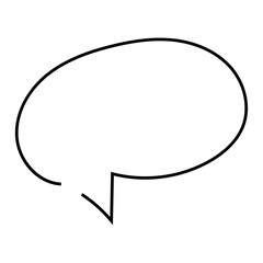 Set of blank white speech bubble in flat design, chatting box, message box icon. Balloon doodle style of thinking sign symbol. Speech bubble. thoughts and ideas, comments for people