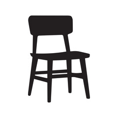 A black chair with backrest icon