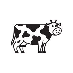 Cute cow vector illustration on a white background