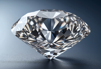 Close-up of a brilliant round cut diamond.