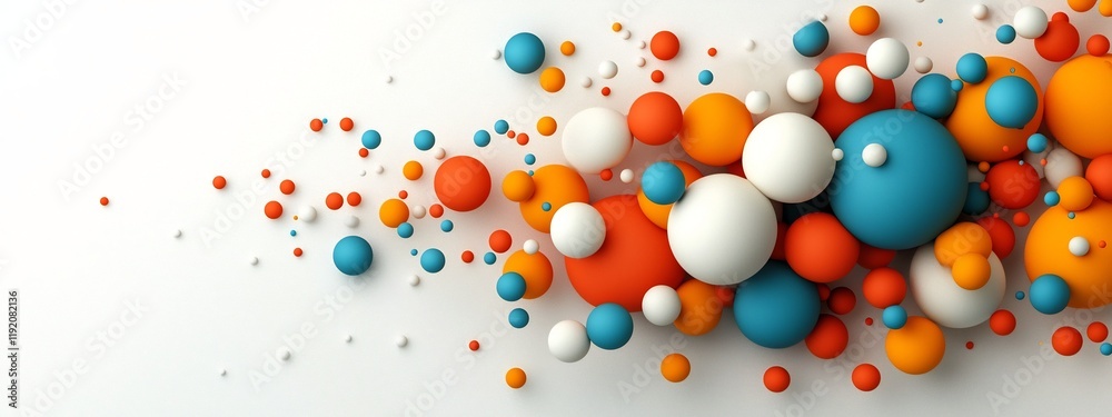 Poster vibrant 3d rendered visualization of the frequency distribution of voting preferences in an election