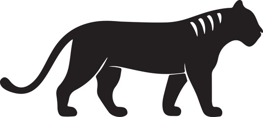 Isolated black tiger icon Vector, black tiger Silhouette,black  tiger icon set, black tiger for logo,color black tiger Vector illustration, Vector Graphic, 