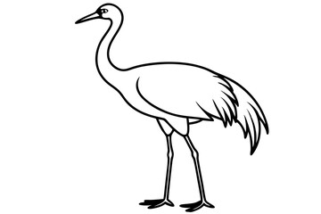 Abstract Crane Artwork line art