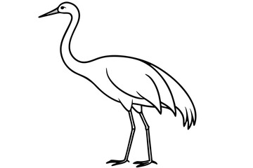 Obraz premium Abstract Crane Artwork line art