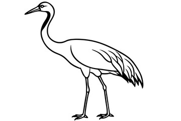 Abstract Crane Artwork line art