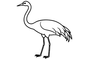 Abstract Crane Artwork line art