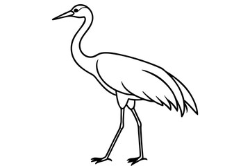 Abstract Crane Artwork line art