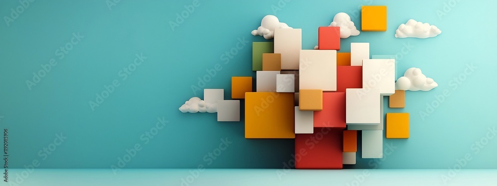 Poster a digital showcasing the frequency of occurrence of different architectural materials and elements u