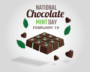 vector graphic of national chocolate mint day good for national chocolate mint day celebration. flat design. flyer design. flat illustration.