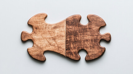 Fototapeta premium Handcrafted Wooden Puzzle Cutting Board