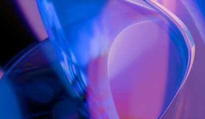 Glinting 3d render of abstract iridescent glass background made with 3d software