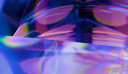 Perfect 3d render of abstract iridescent glass background made with 3d software