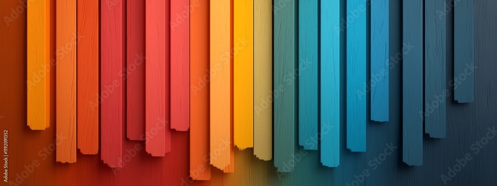 Poster visually captivating showcasing the frequency content of a musical composition through a dynamic mul