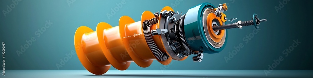 Poster 3d rendered diagram illustrating the frequency response characteristics of a mechanical system the i