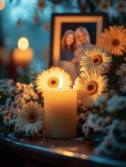 Candlelit Serenity Capturing Family Moments and Spiritual Reflection Through a Lens