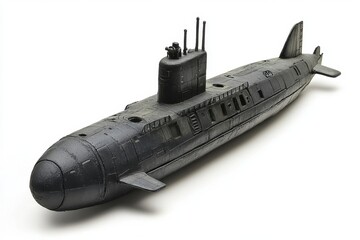 Detailed Black Submarine Model