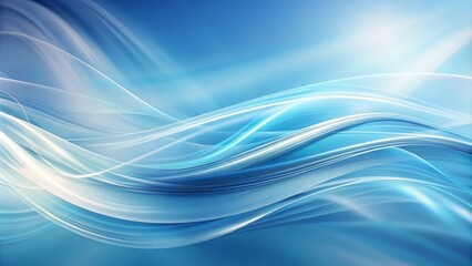 Fototapeta premium Abstract Blue Wave Composition Flowing Lines and Light, Abstract Background, Digital Art Abstract art, digital painting