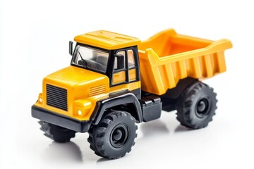Fototapeta premium Charming Yellow Toy Dump Truck