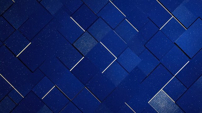 Futuristic Neon Blue Pixelated TV Screen Background with Square Noise Effect and Lo-Fi VHS Bit Static Display Element