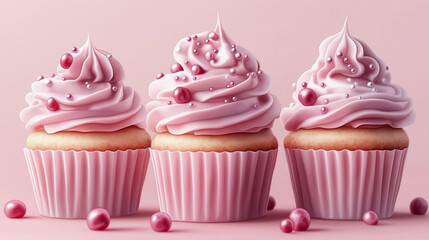 cupcake with pink frosting