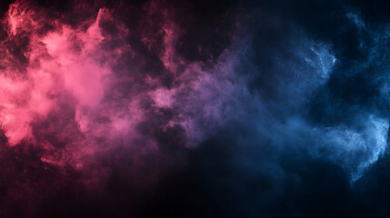 Abstract dark blue and pink gradient with a grainy noise texture, glowing softly against a black background for a modern poster design
