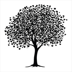Fototapeta premium Valentine Day Vector illustration Love Tree 