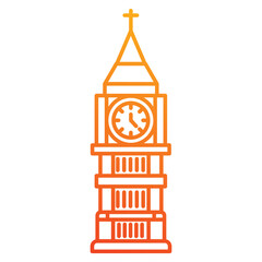 Big Ben icon element for design