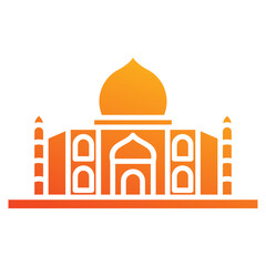 Taj Mahal icon element for design