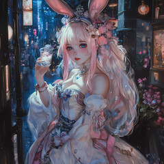 Obraz premium Generative AI Lo-Fi music picture 