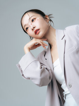 woman, fashion, jacket, genderless, stylish, korea, beauty, trend, body care, unisex, apparel, upper body, cute, pretty, kachimori, portrait, ulzzang hair, ulzzang makeup, cool, japanese, asian, idol,