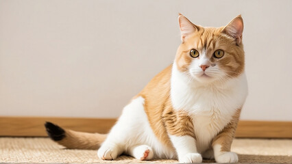 cat sitting on the floor