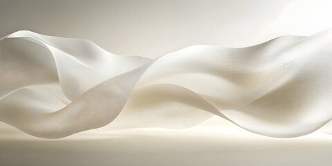 Obraz premium Soft 3D abstract waves and fluid shapes blending with subtle lighting on a smooth background