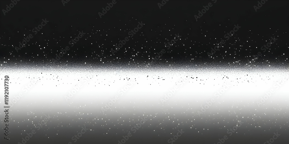 Wall mural white-to-black gradient backdrop with a glowing grainy noise texture effect, ideal for an elegant he