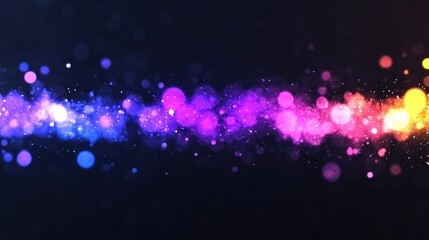 Festive Digital Light Burst with Sparkling Particles and Lens Flares on Dark Background for Modern Abstract Design and Technology Themes
