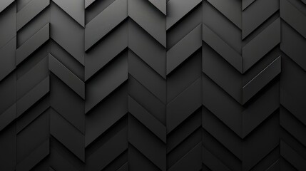 A textured black pattern featuring chevron shapes, ideal for backgrounds or design elements.