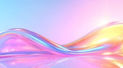 Ethereal Pastel Holographic Metallic Foil Backdrop.