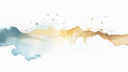 Obraz premium Abstract watercolor aesthetic horizontal background. Hand drawn vector splatter texture. Brush stroked painting pastel color watercolour