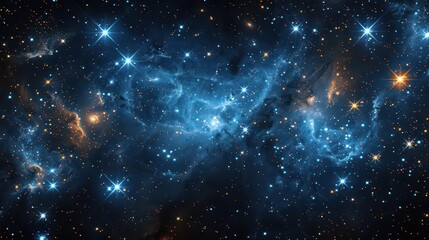 A stunning cosmic scene filled with stars and nebulae, showcasing the beauty of the universe.