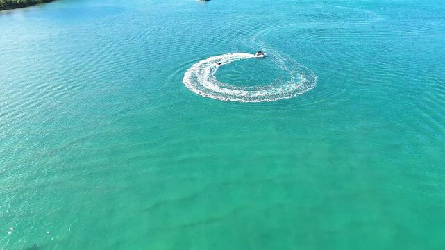Boat Circles on Tweed River
