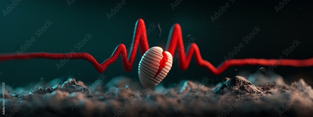 Poster spectrogram visualization of a heartbeat signal displaying the frequency content of a cardiac rhythm