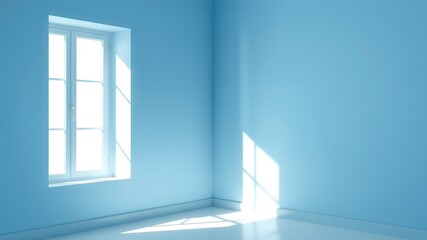 Empty Blue Corner, Gentle Light, Product Display