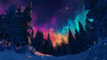 Fototapeta premium Enchanted Winter Forest