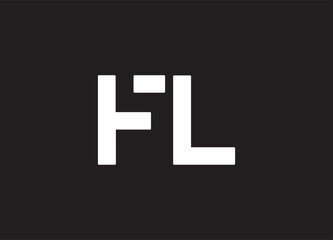 Fototapeta premium FL letter logo and initial logo design
