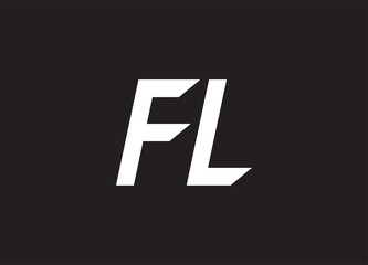 Fototapeta premium FL letter logo and initial logo design