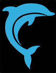 silhouette of a dolphin